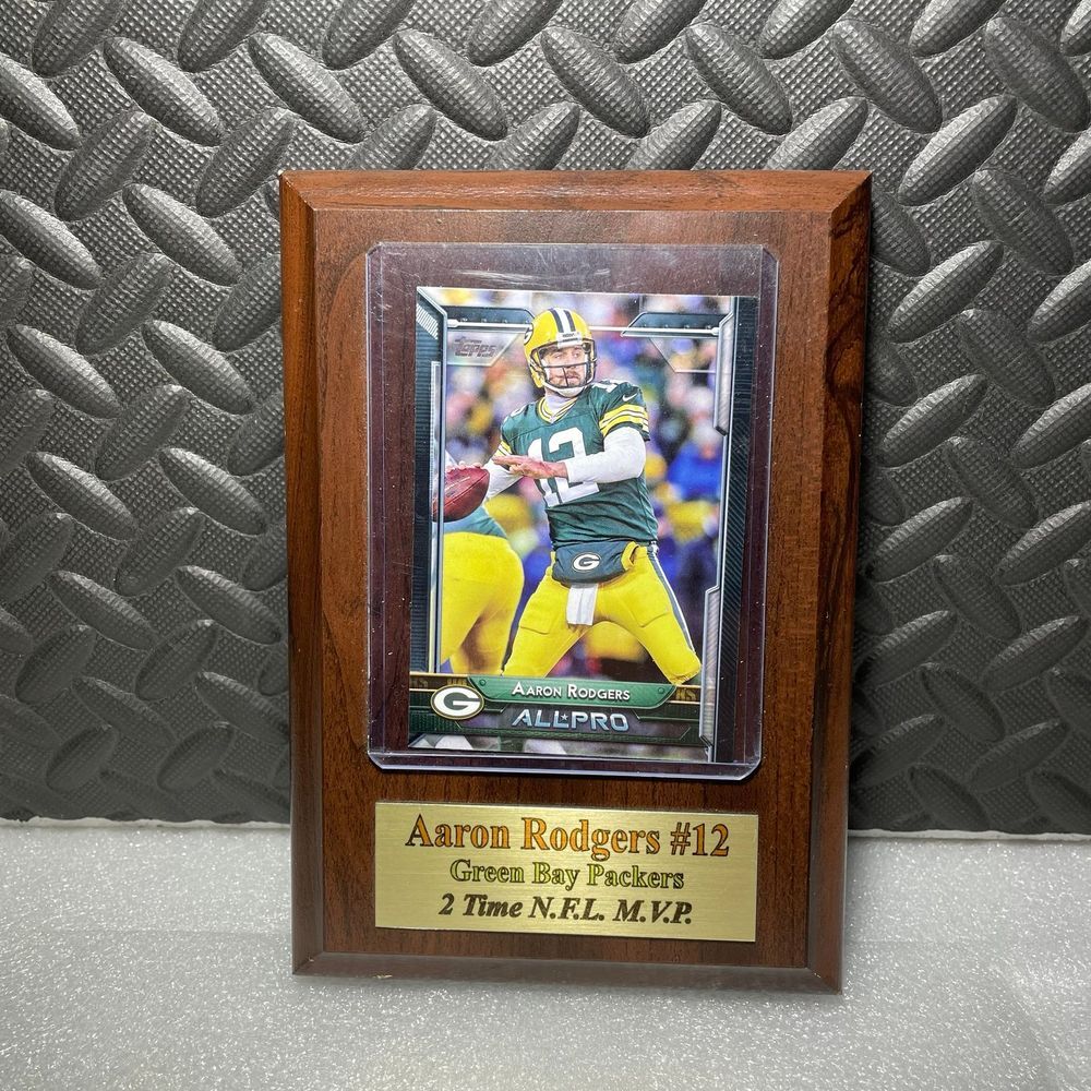 Aaron Rodgers #12 Green Bay Packers 2‎ Times NFL MVP Topps Card Framed